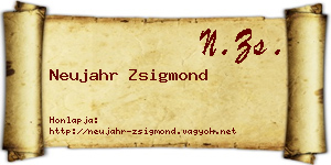 Neujahr Zsigmond névjegykártya